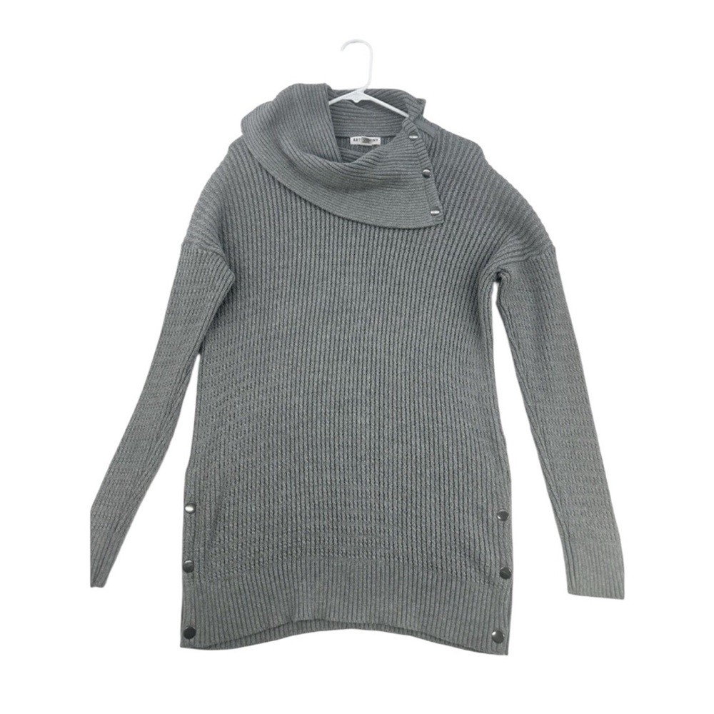 Artisan NY  Gray Hooded Cotton Knit Sweater Trendy Size‎ Large